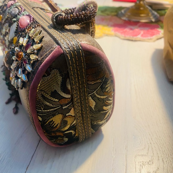 Mary Frances hardshell bag- purple , pewter colors EUC - Picture 8 of 10